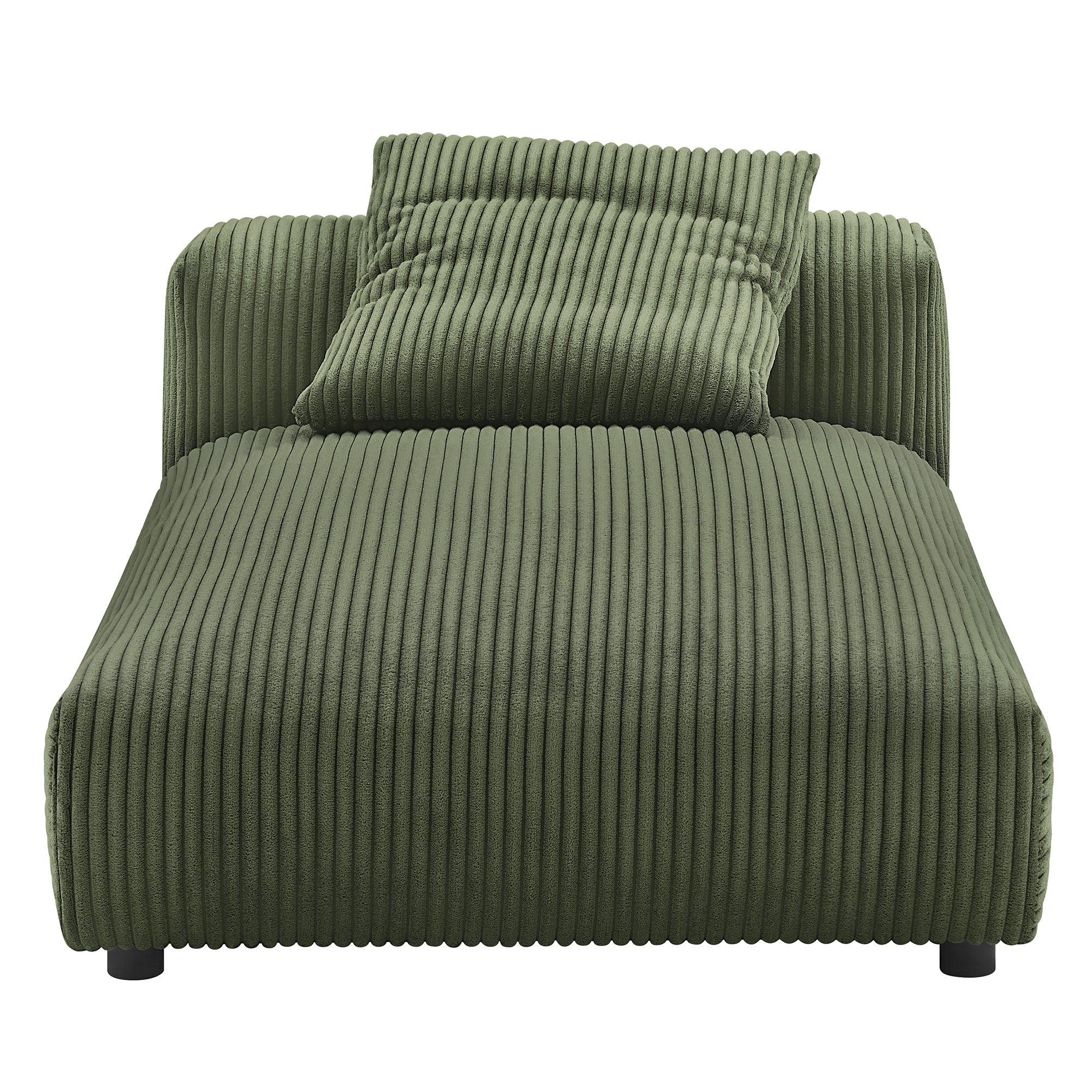 Solace Modular Corduroy Upholstered Armless Chaise Lounge - Image 6