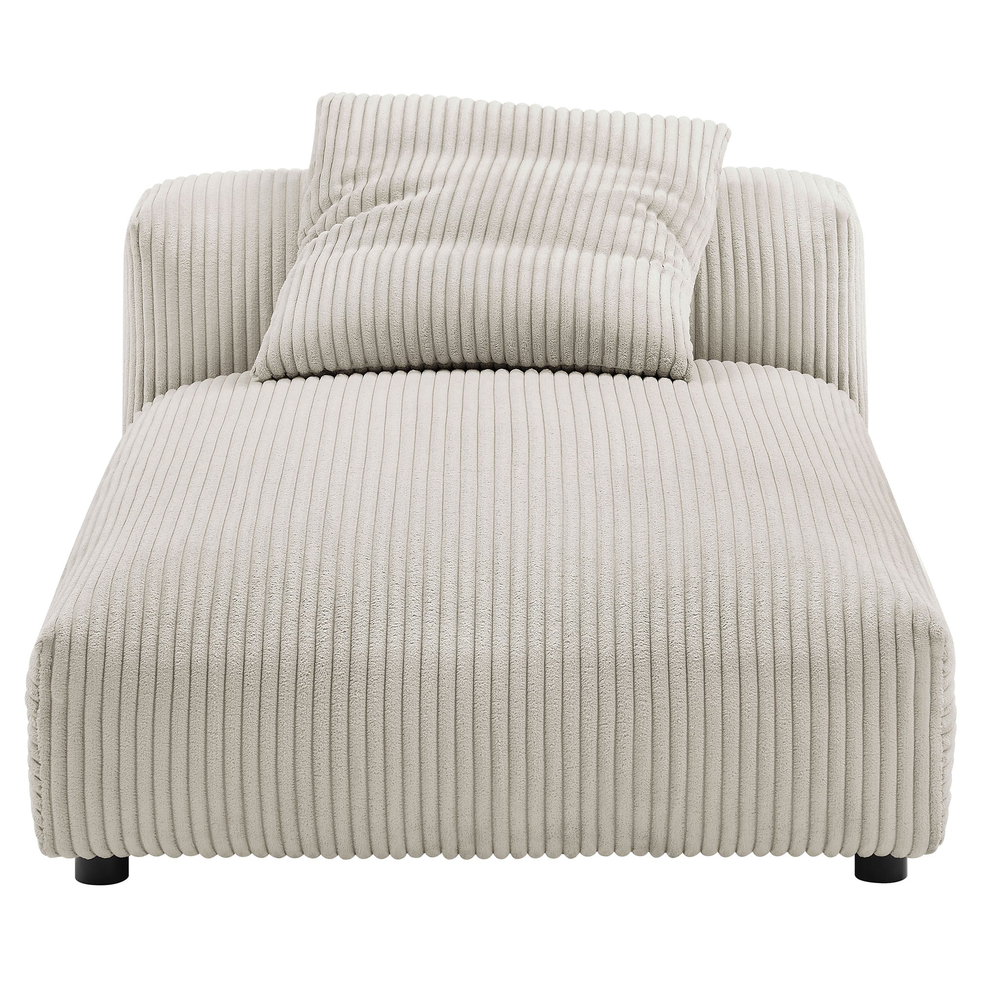 Solace Modular Corduroy Upholstered Armless Chaise Lounge - Image 9