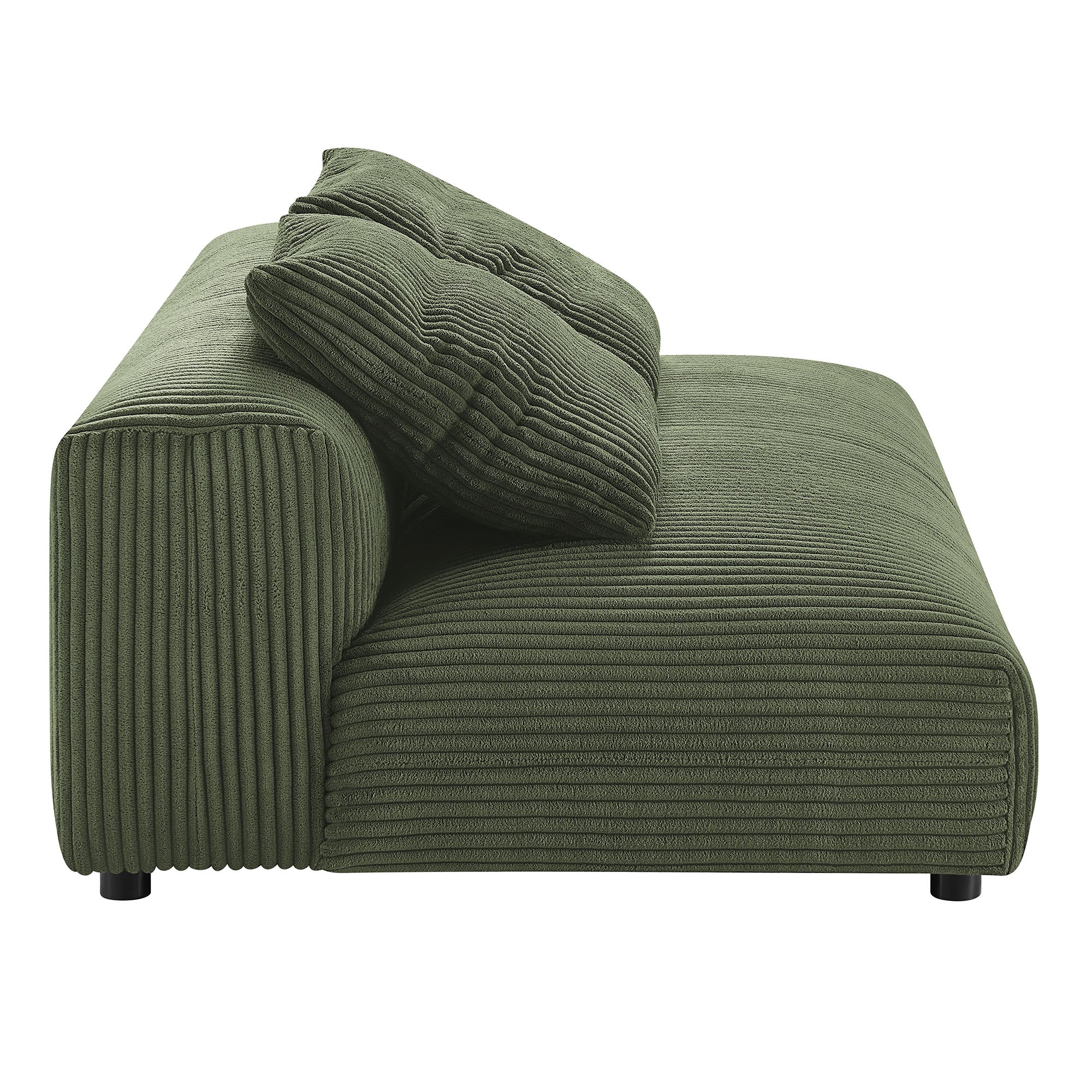 Solace Modular Corduroy Upholstered Armless Loveseat by Modway - Image 4