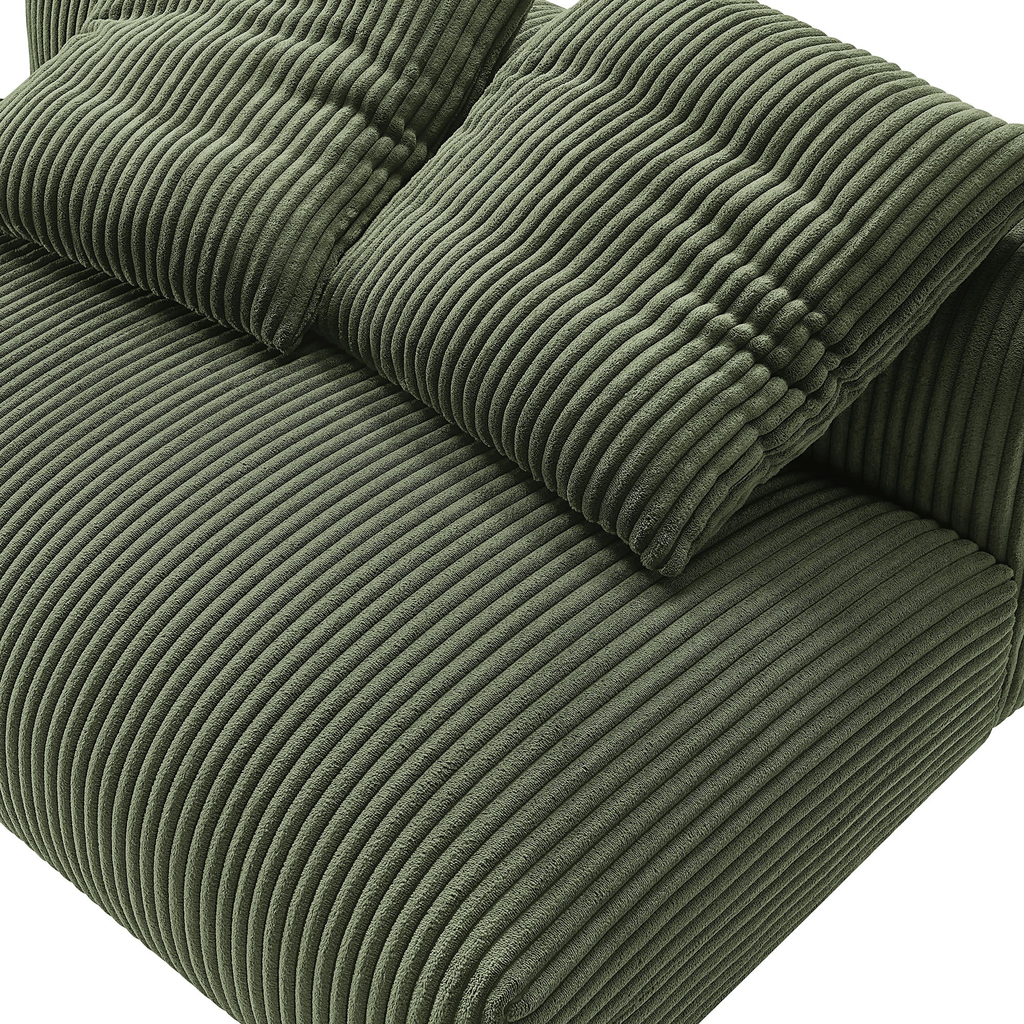Solace Modular Corduroy Upholstered Armless Loveseat by Modway - Image 7