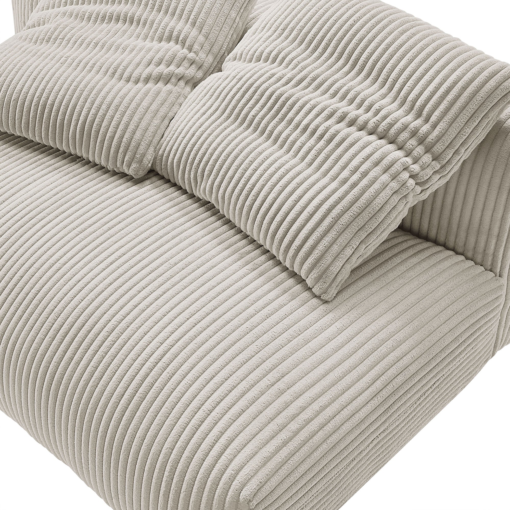 Solace Modular Corduroy Upholstered Armless Loveseat by Modway - Image 8
