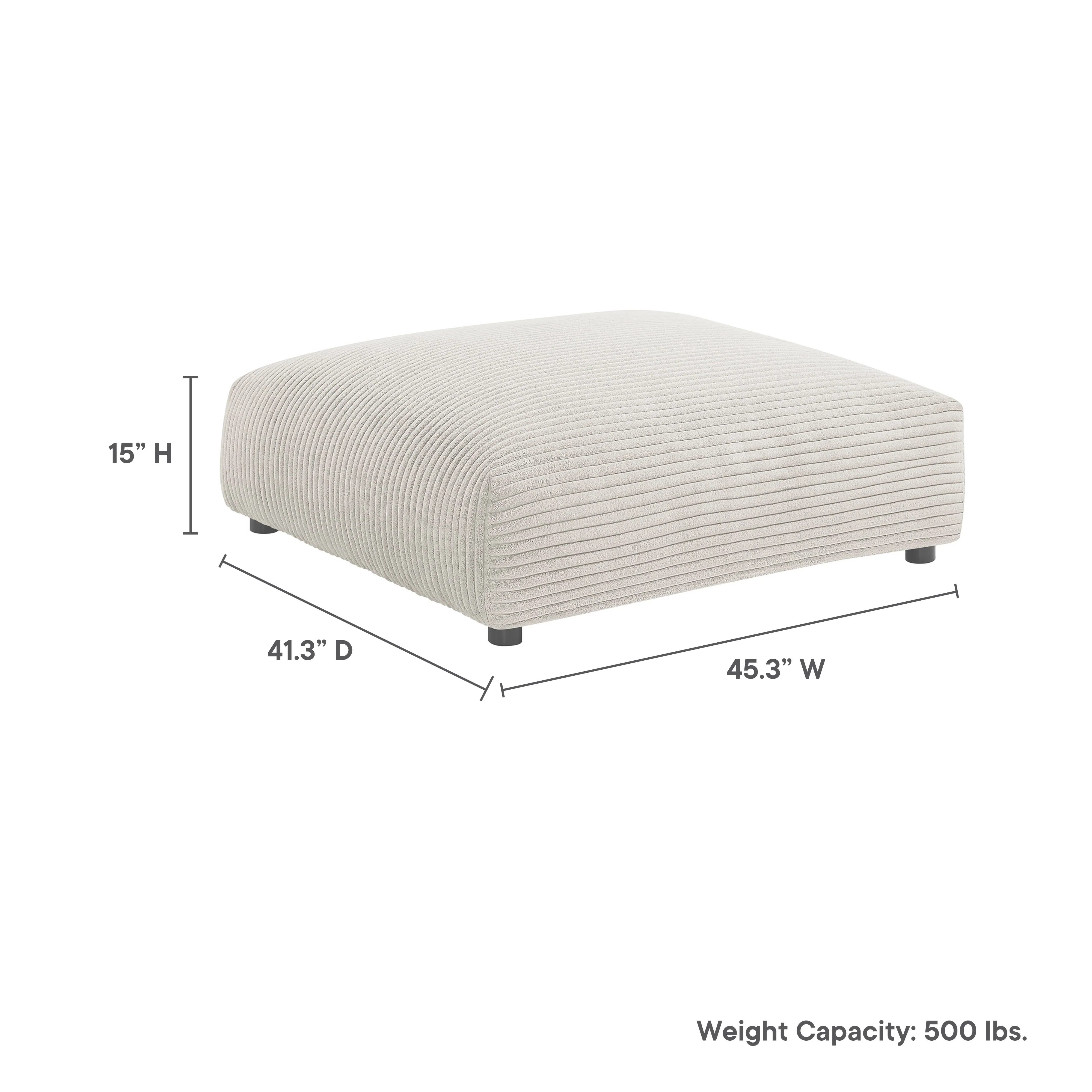 Solace Modular Corduroy Upholstered Ottoman by Modway - Image 13