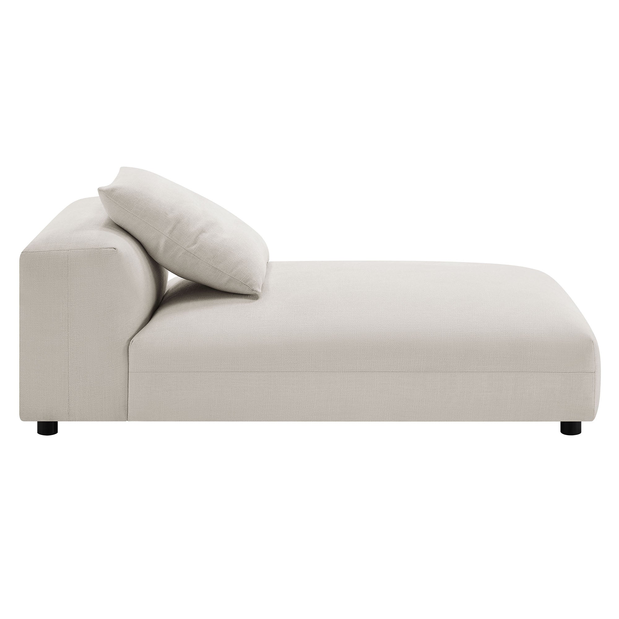 Solace Modular Upholstered Fabric Armless Chaise Lounge - Image 4