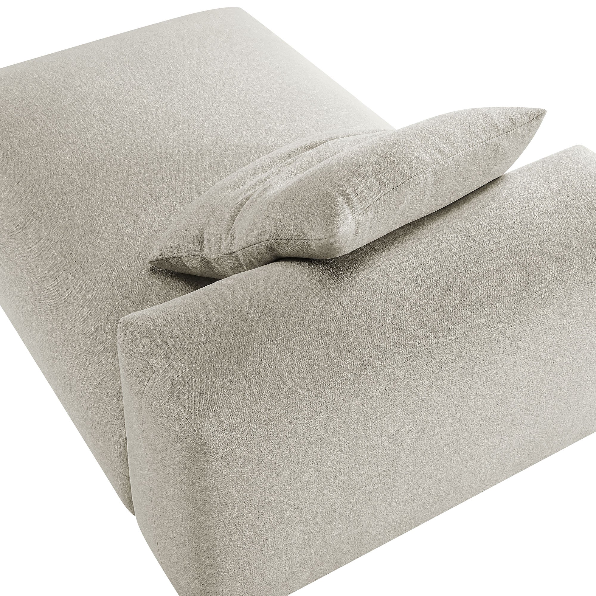 Solace Modular Upholstered Fabric Armless Chaise Lounge - Image 8