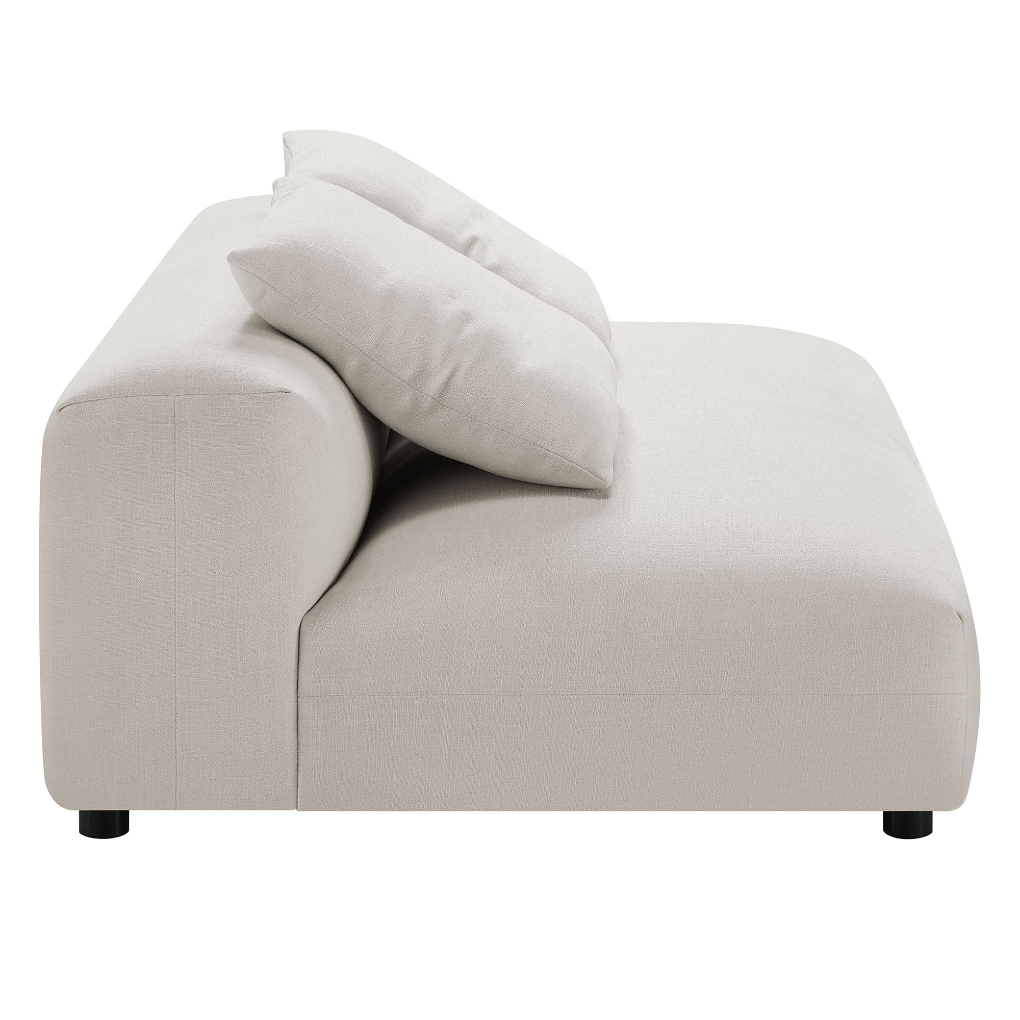 Solace Modular Upholstered Fabric Armless Loveseat by Modway - Image 4
