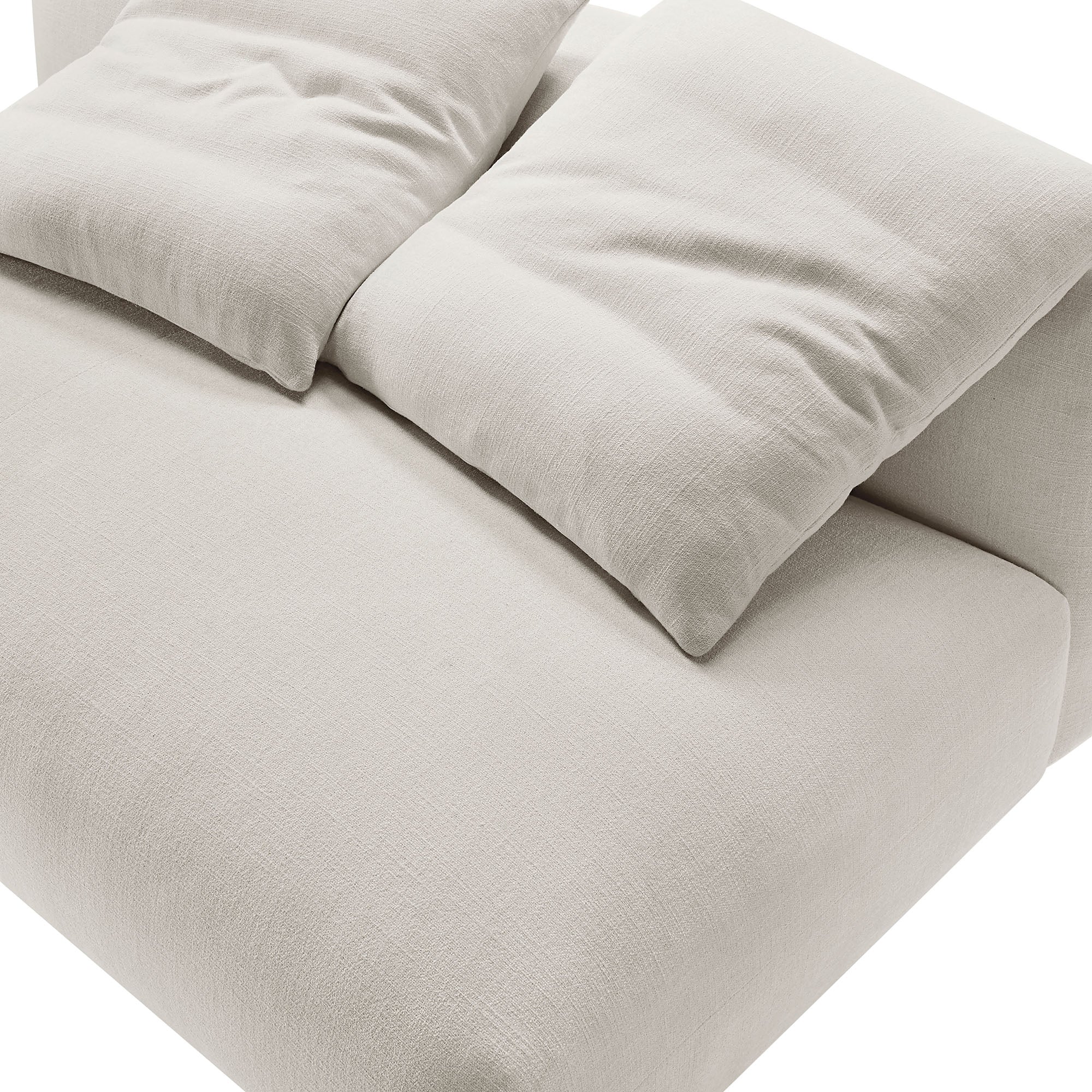 Solace Modular Upholstered Fabric Armless Loveseat by Modway - Image 7