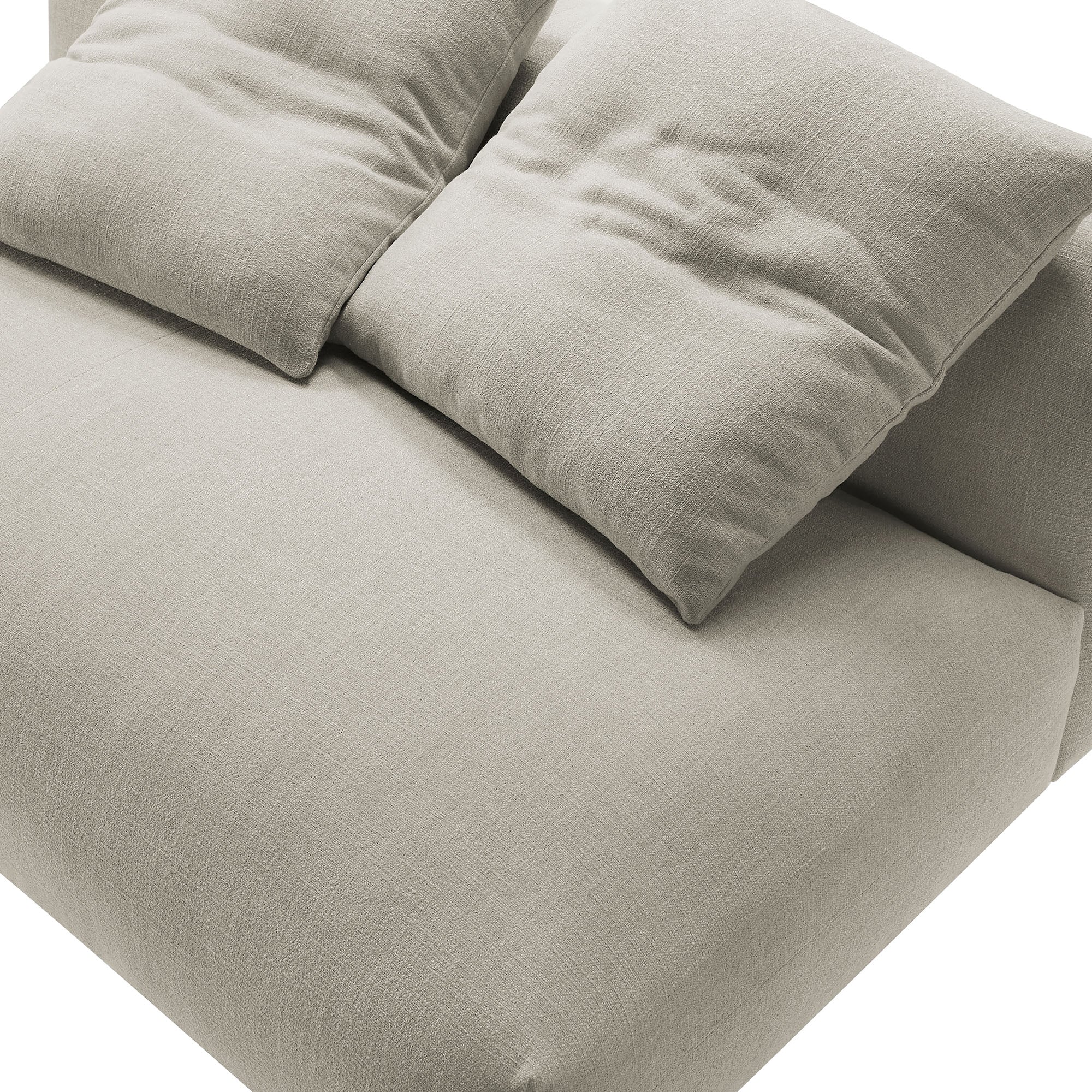 Solace Modular Upholstered Fabric Armless Loveseat by Modway - Image 8