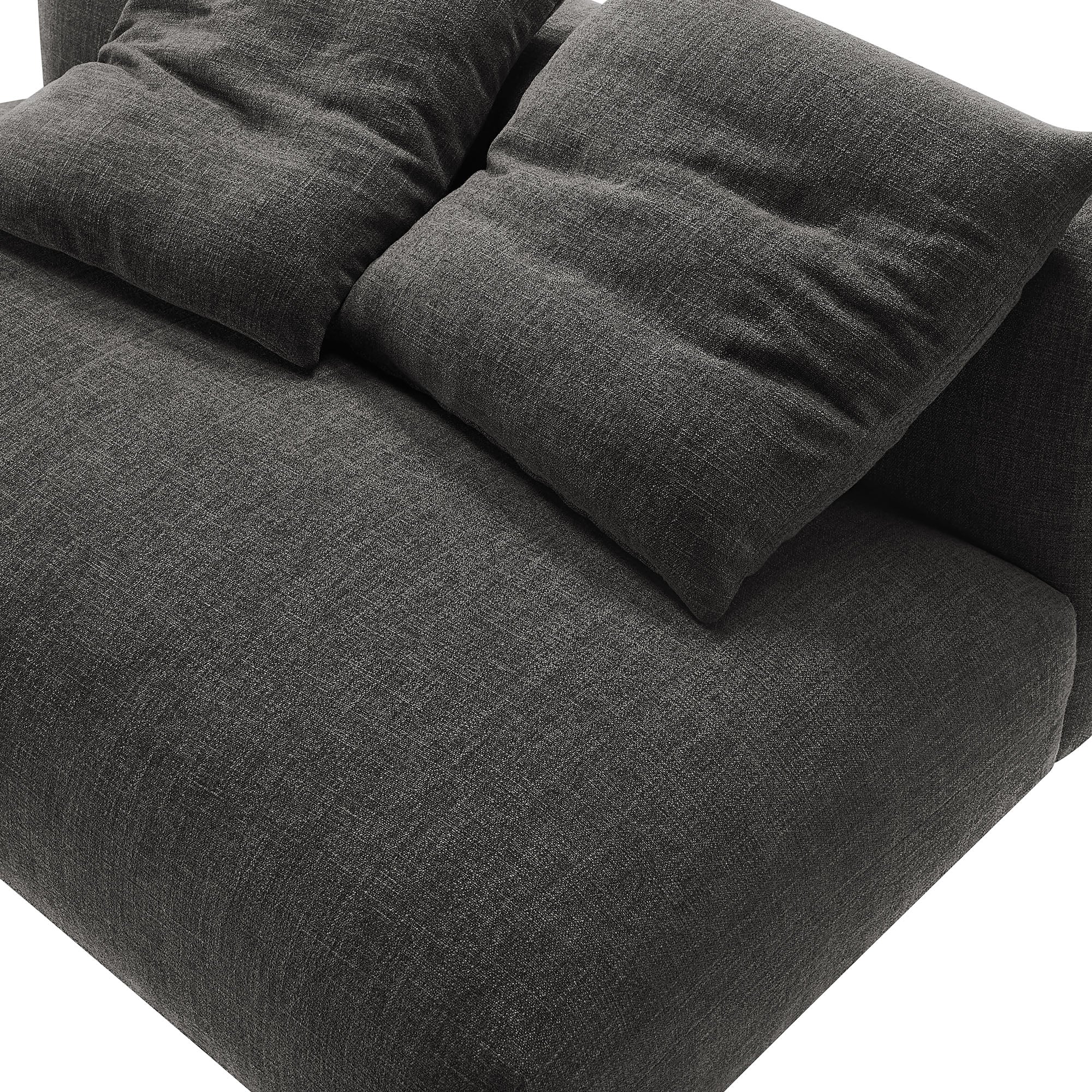 Solace Modular Upholstered Fabric Armless Loveseat by Modway - Image 9