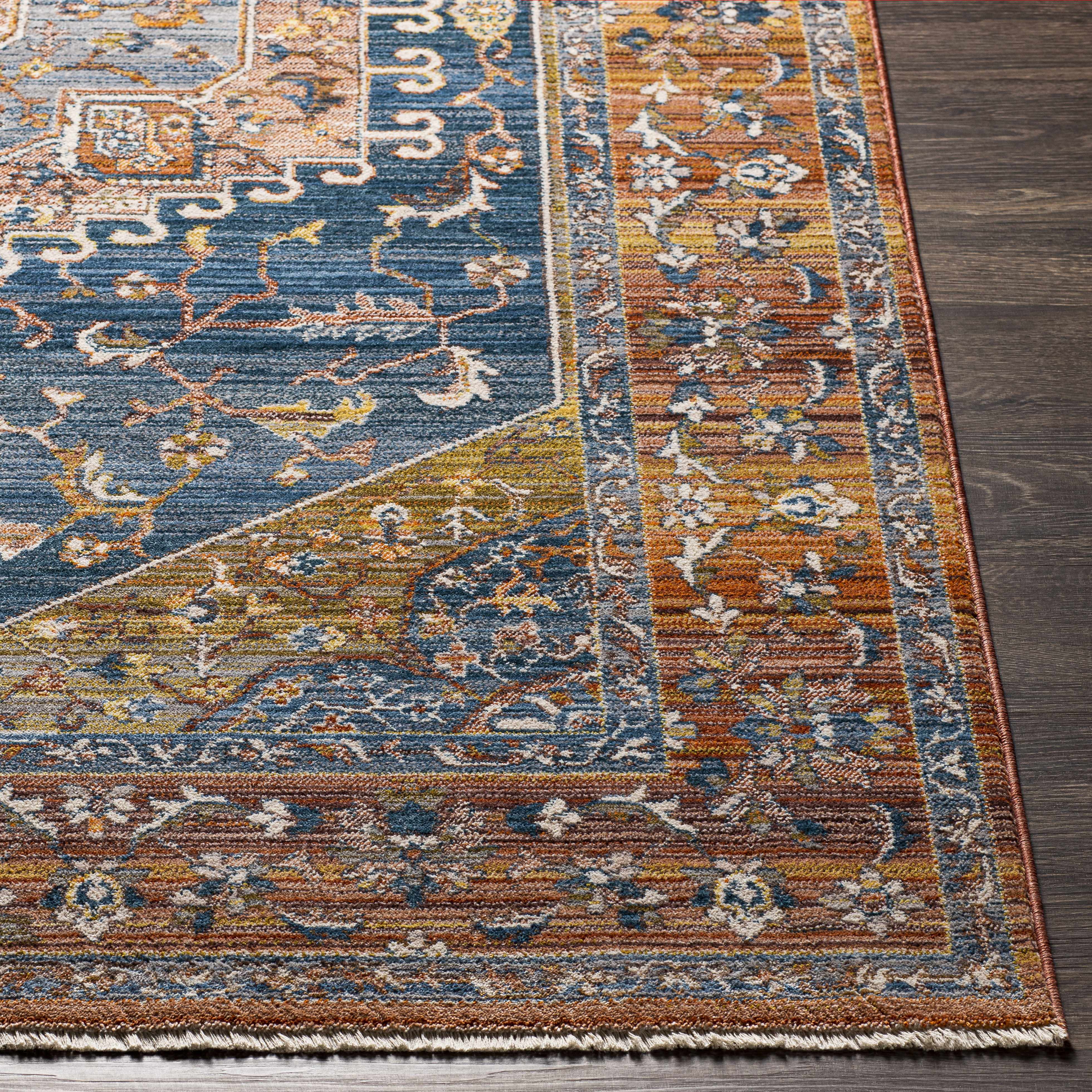 Solana Blue Medallion Area Carpet - Clearance - Image 4
