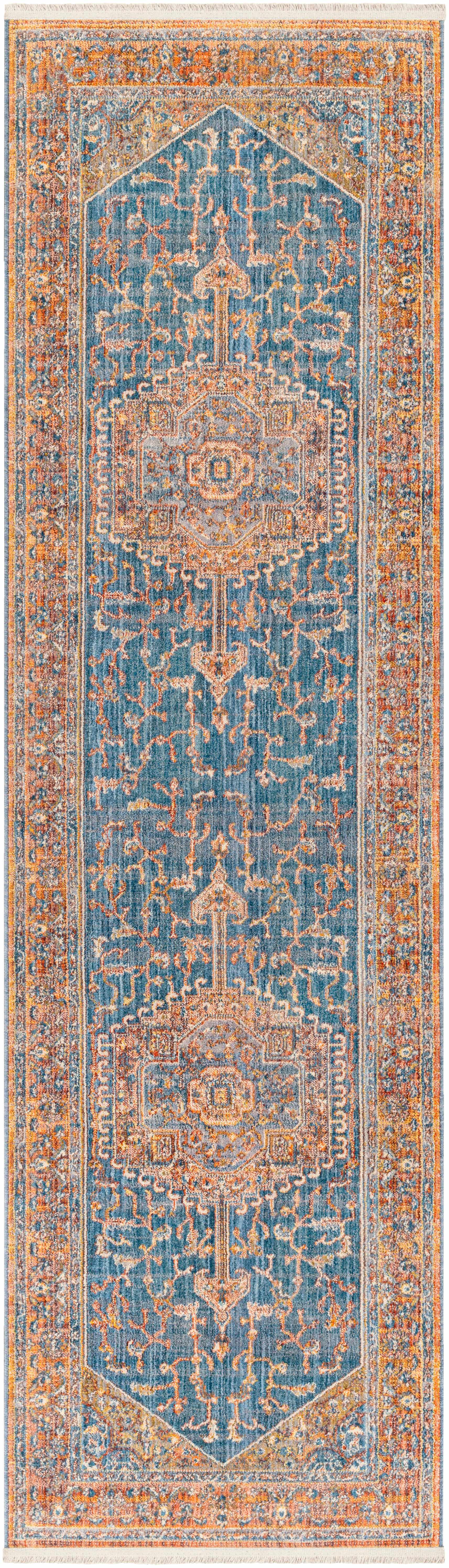Solana Blue Medallion Area Carpet - Clearance - Image 8