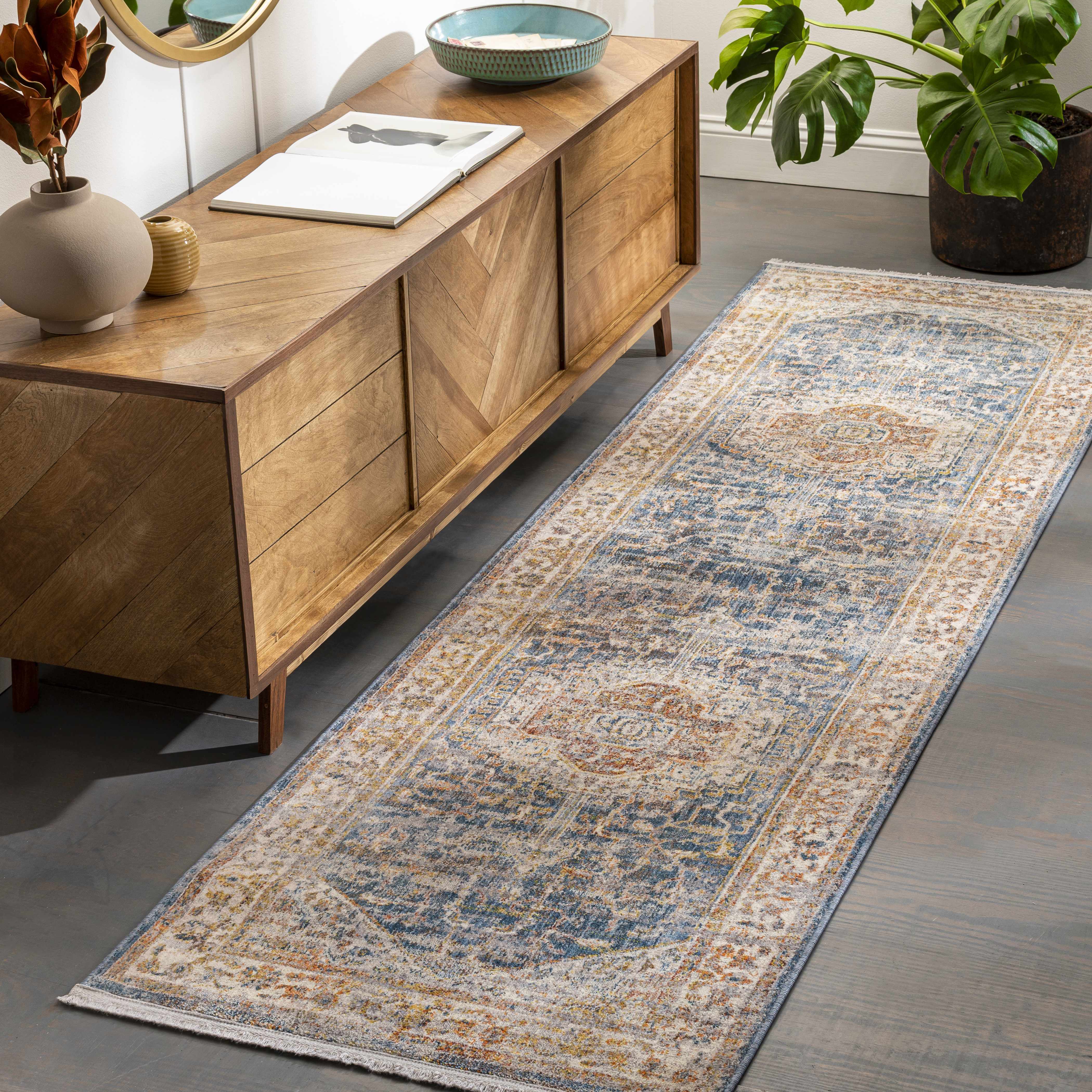 Solana Distressed Medallion Area Carpet - Clearance - Image 4
