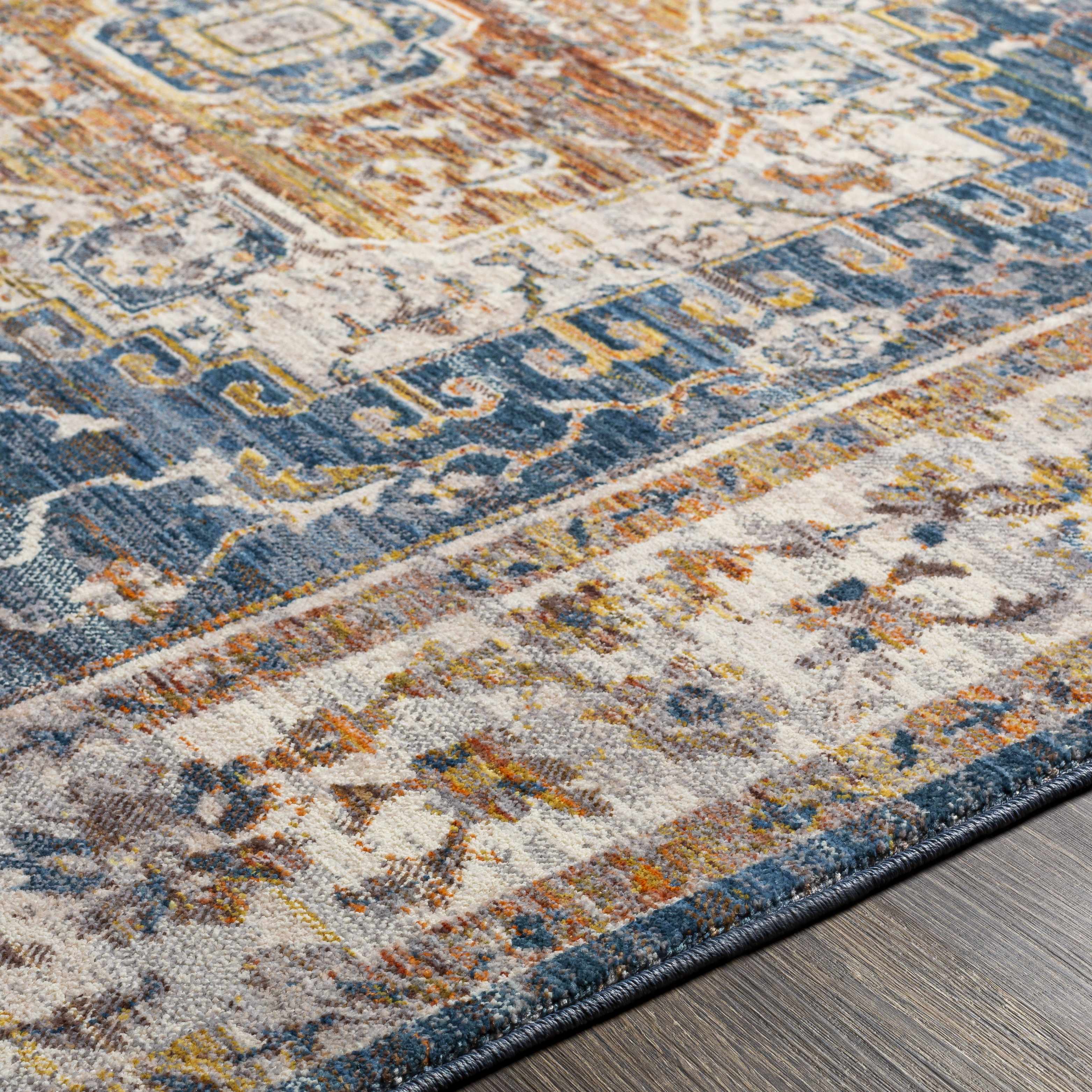 Solana Distressed Medallion Area Carpet - Clearance - Image 9