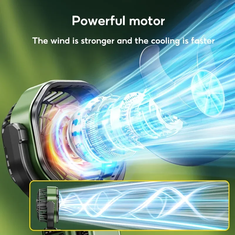 Solar Camping Fan 6000mAh Rechargeable LED Light Power Bank - Image 5