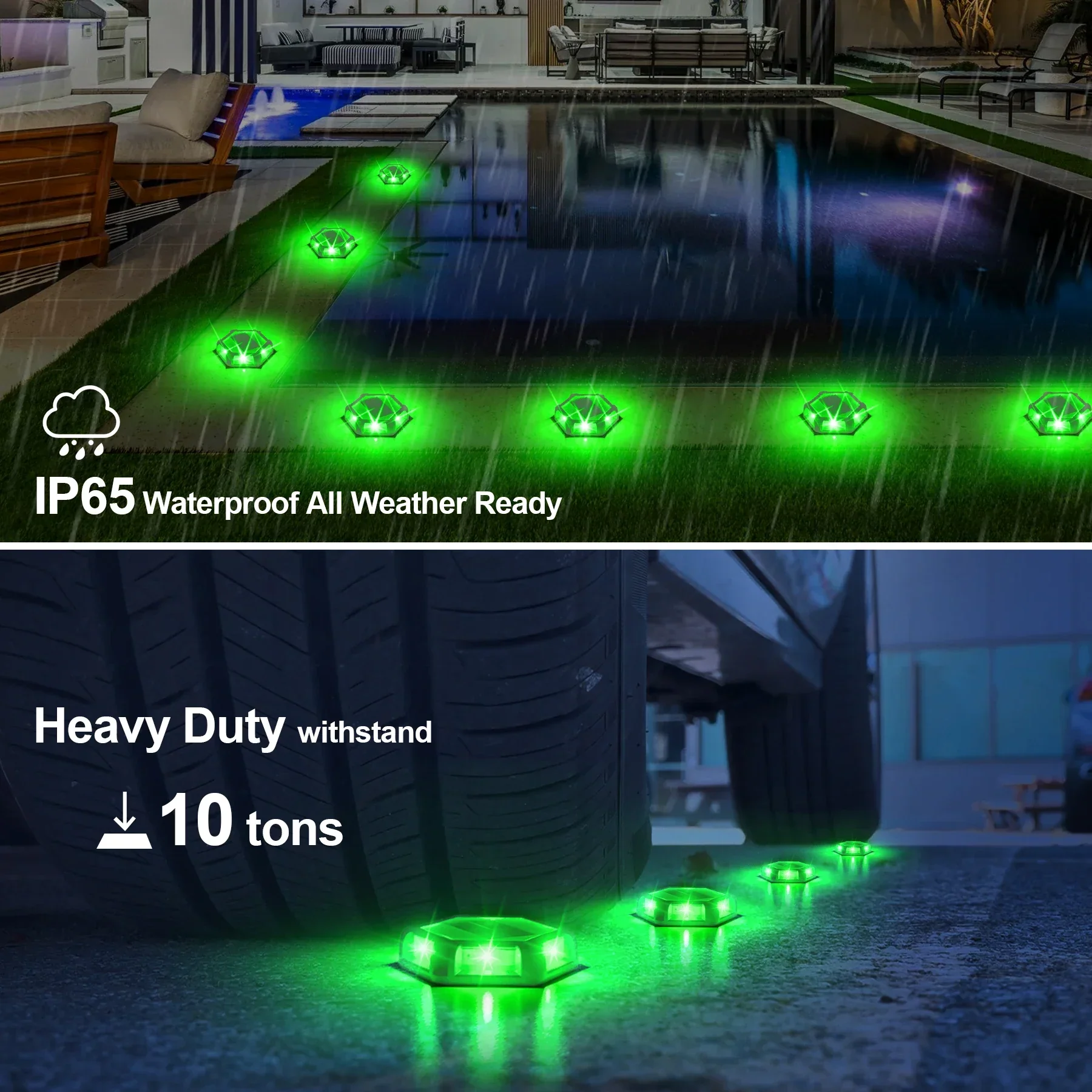 Solar Deck Lights LED Step Path Light Outdoor Solar Powered for Stairs Driveway - Image 6
