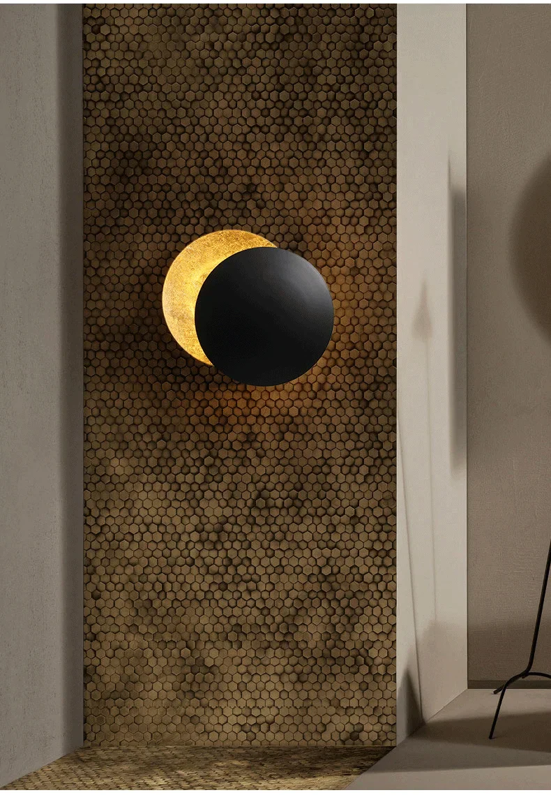 Solar Eclipse Wall Light – Moon Design Vintage LED Sconce for Bedroom & Stairs - Image 11