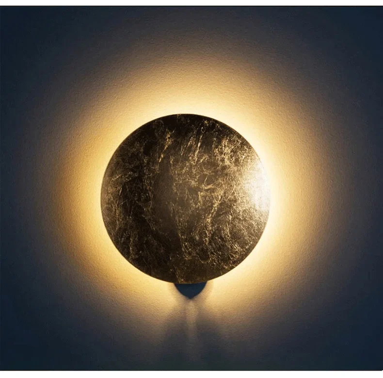 Solar Eclipse Wall Light – Moon Design Vintage LED Sconce for Bedroom & Stairs - Image 12