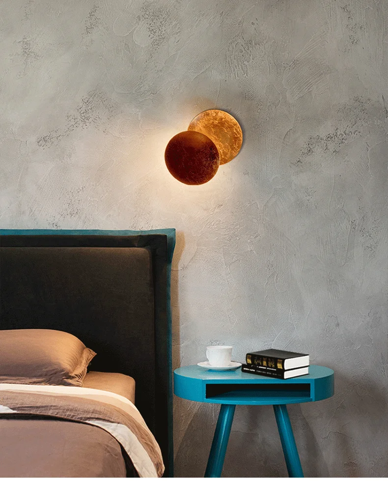 Solar Eclipse Wall Light – Moon Design Vintage LED Sconce for Bedroom & Stairs - Image 13