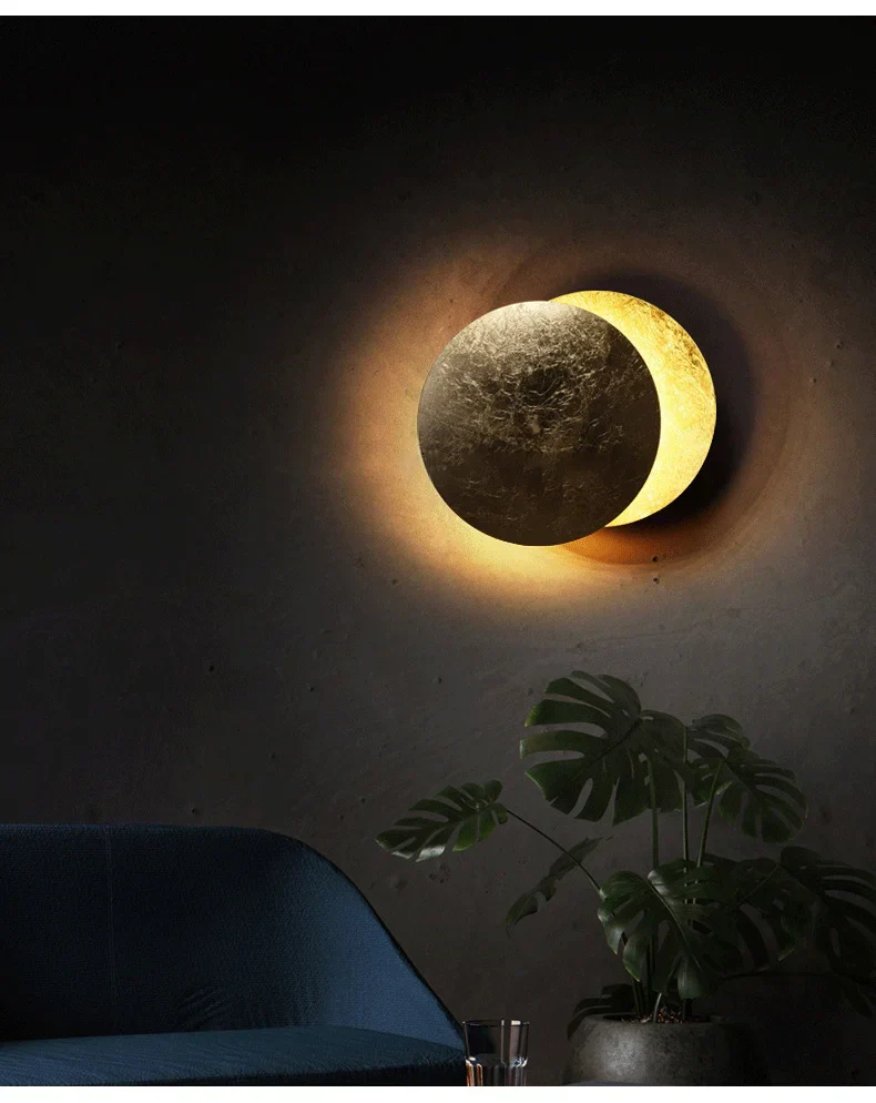 Solar Eclipse Wall Light – Moon Design Vintage LED Sconce for Bedroom & Stairs - Image 7