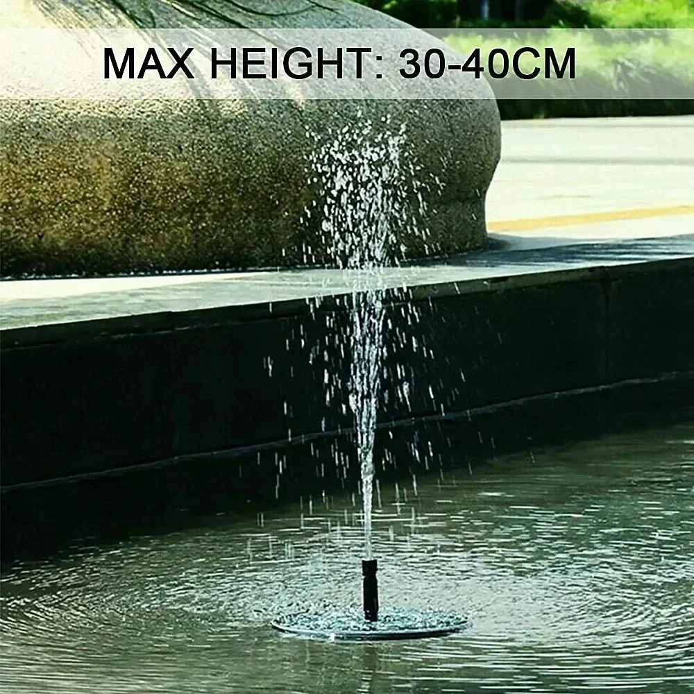 Solar Fountain Pump Floating Bird Bath Water Fountain with 4 Nozzles - Image 3