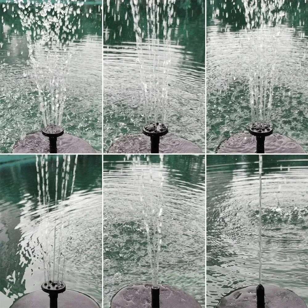 Solar Fountain Pump Floating Bird Bath Water Fountain with 4 Nozzles - Image 4