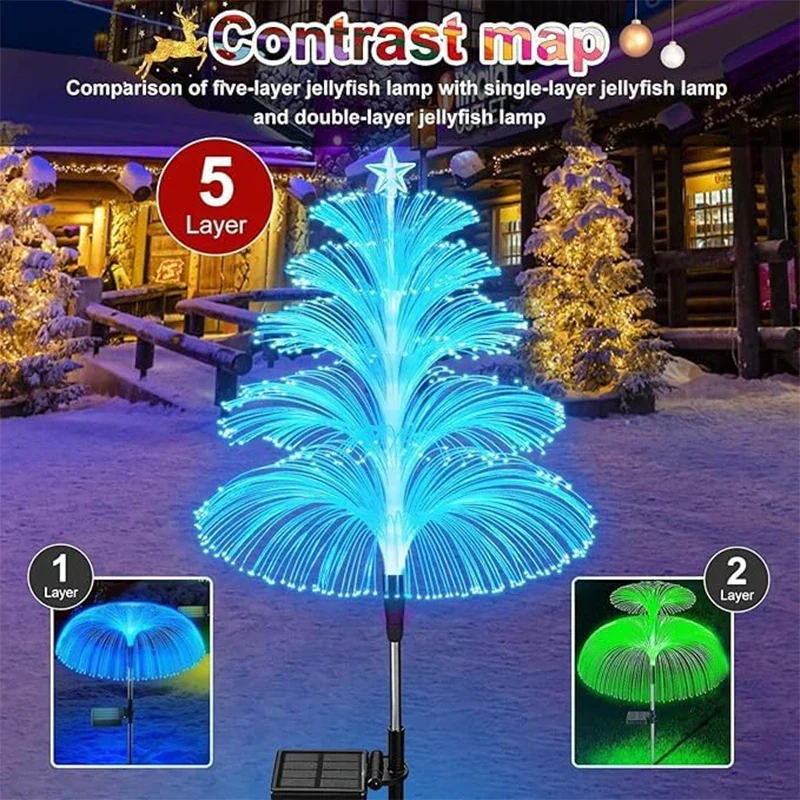 Solar Jellyfish Garden Lights Outdoor Color Changing LED Landscape Pathway Lamp - Image 2