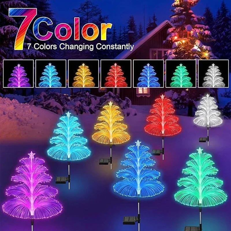 Solar Jellyfish Garden Lights Outdoor Color Changing LED Landscape Pathway Lamp - Image 3