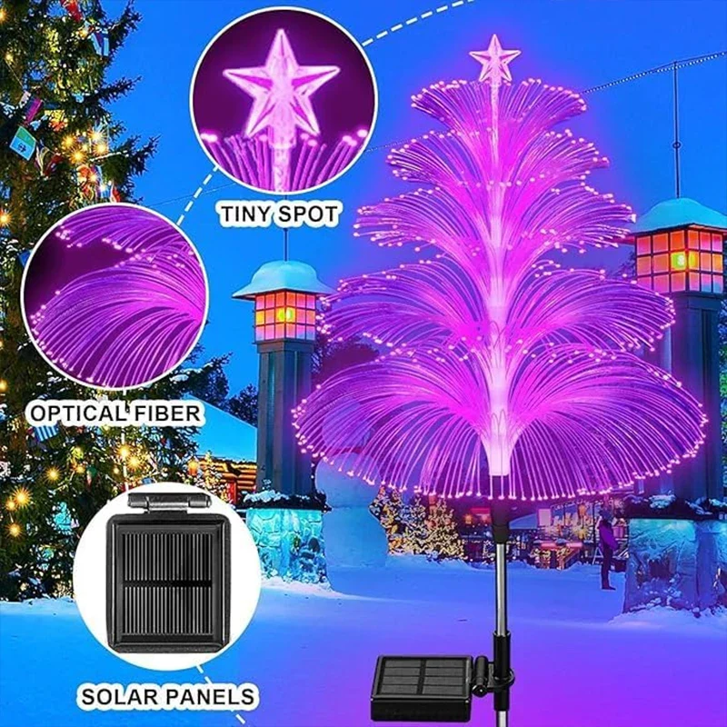 Solar Jellyfish Garden Lights Outdoor Color Changing LED Landscape Pathway Lamp - Image 4