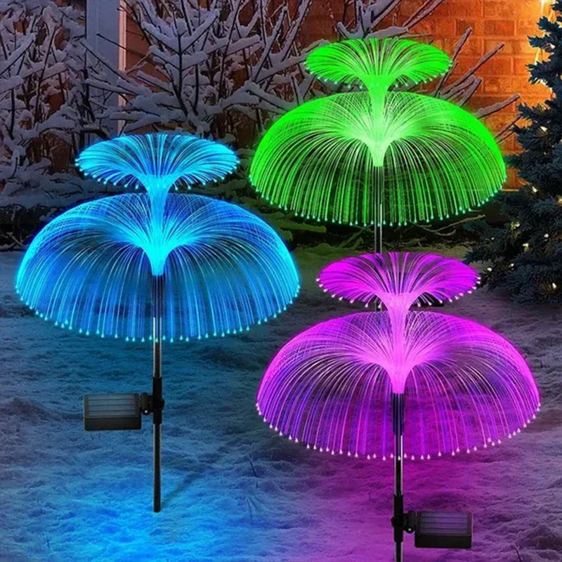 Solar Jellyfish Garden Lights Outdoor Color Changing LED Landscape Pathway Lamp - Image 8