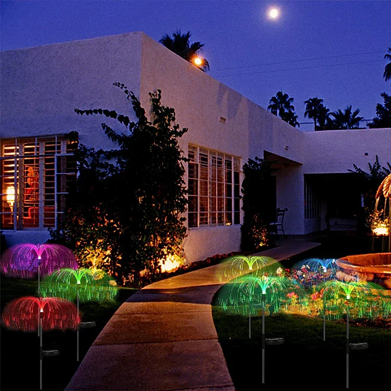 Solar Jellyfish Garden Lights Outdoor Color Changing LED Landscape Pathway Lamp - Image 9