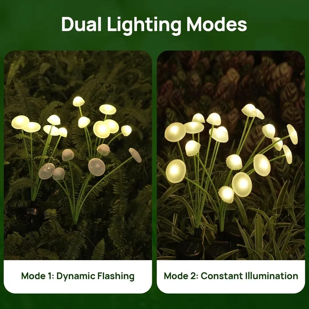Solar Jellyfish Lights Outdoor LED Mushroom Garden Lights Waterproof Lawn Decor - Image 4