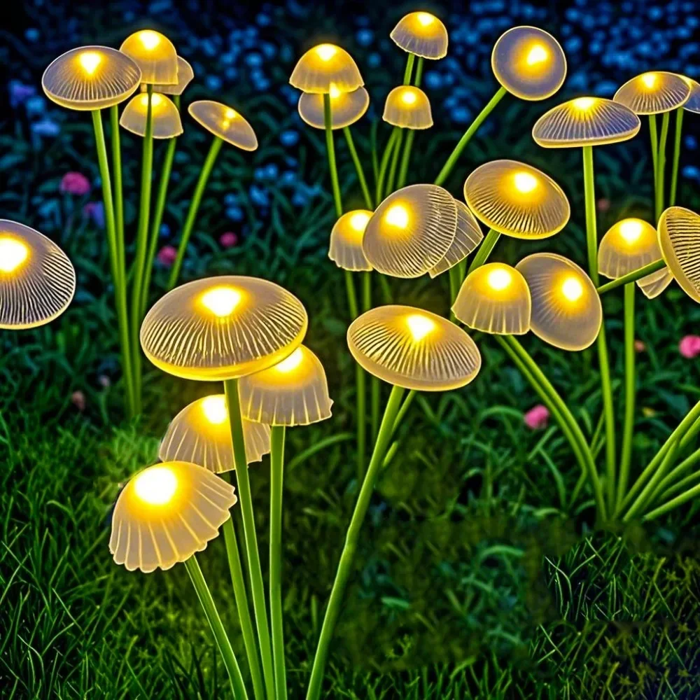 Solar Jellyfish Lights Outdoor LED Mushroom Garden Lights Waterproof Lawn Decor - Image 6