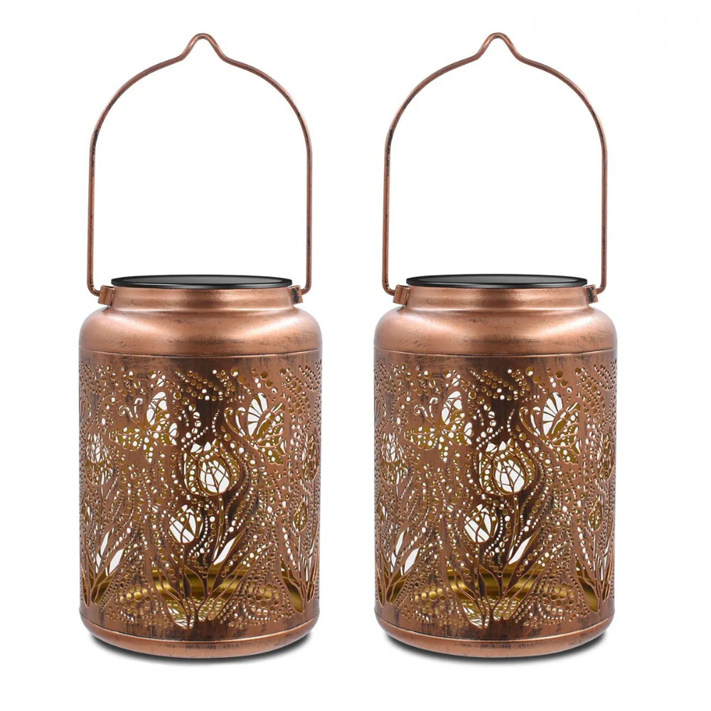 Solar Lanterns Outdoor Waterproof Rose Hanging LED Lights Garden Gifts for Women - Image 8