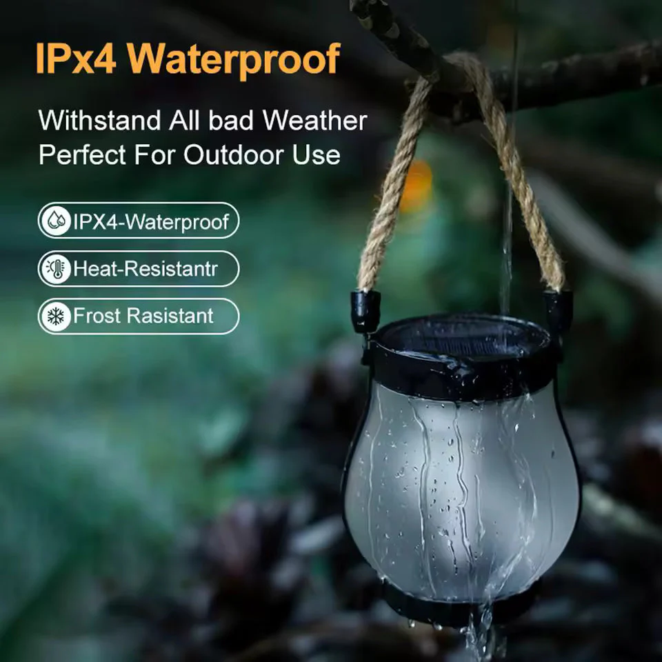 Solar Lanterns Outdoor – Waterproof Solar-Powered Lantern with Flickering Flame Effect for Garden and Patio - Image 6