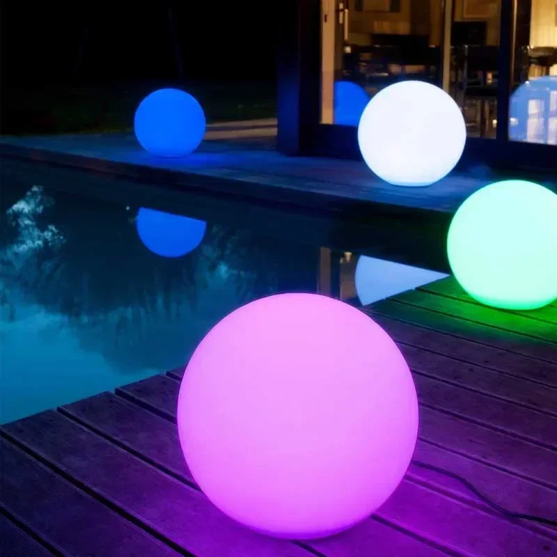 Solar LED Ball Light RGB Outdoor Waterproof Lawn Pool Garden Lamp with Remote - Image 3
