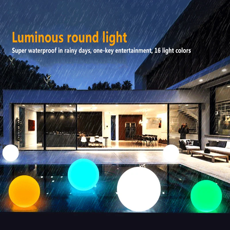 Solar LED Garden Ball Lights Outdoor RGB Floating Pool Lawn Decorative Lamp - Image 5