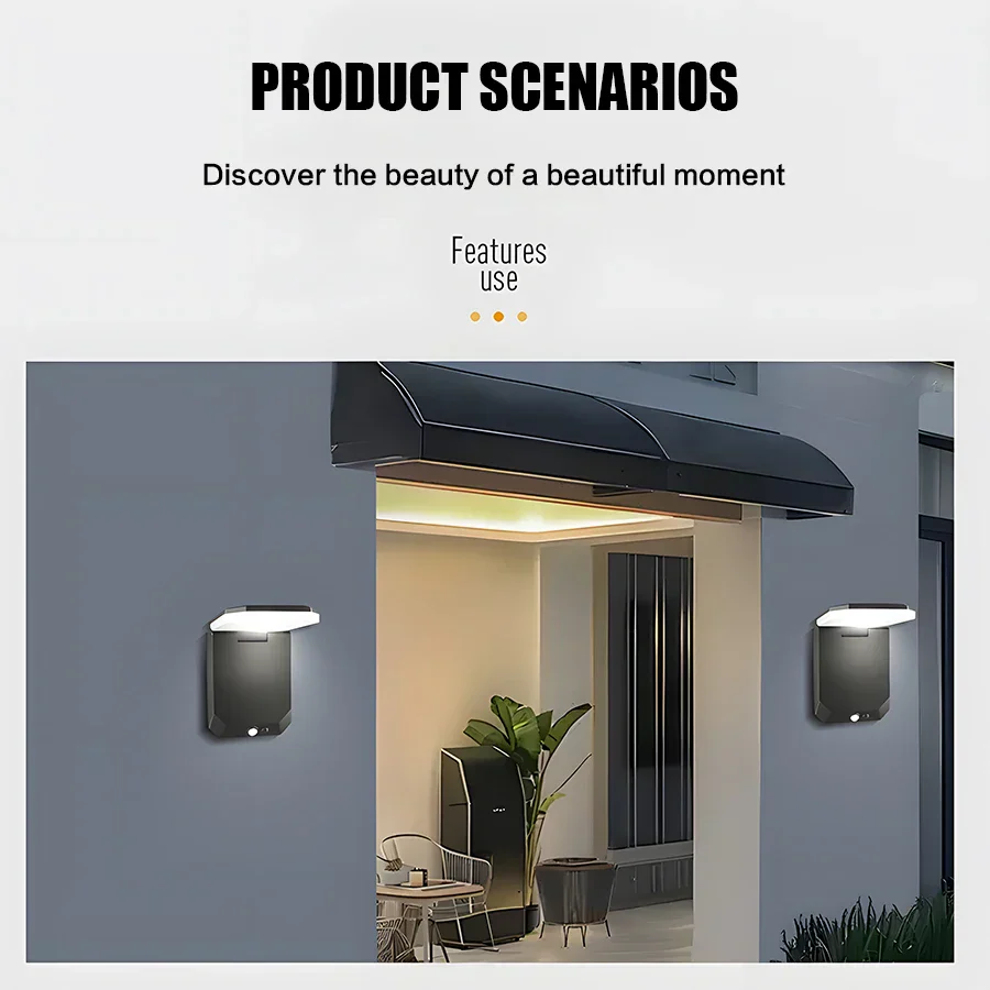 Solar Motion Sensor Wall Light – Outdoor LED IP65 Security Light for Patio/Garage - Image 6