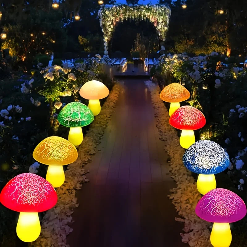 Solar Mushroom Garden Lights Outdoor, 6 LED Decorative Landscape Lights IP65 Waterproof - Image 2