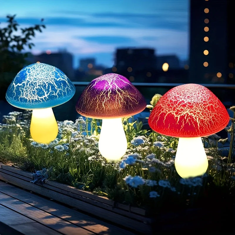 Solar Mushroom Garden Lights Outdoor, 6 LED Decorative Landscape Lights IP65 Waterproof - Image 4