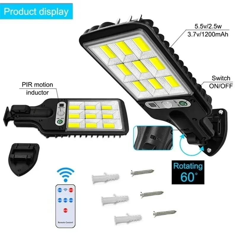 Solar Outdoor Lights: 2PCS-LED Waterproof Motion Sensor Security Lamp - Image 4