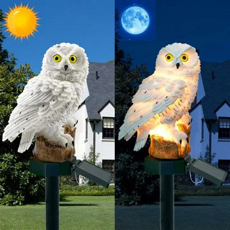 Solar Owl Garden Lights Outdoor LED Solar Powered Waterproof Animal Lamp Decor - Image 5