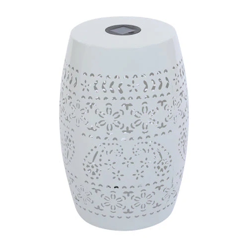 Solar Side Table with Built-in Solar Battery (White) - Image 7