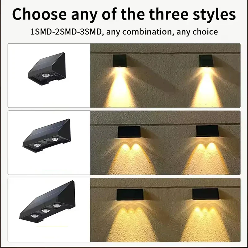 Solar Wall Light Outdoor – Waterproof LED Fence Lamp for Garden, Patio & House Sign - Image 2