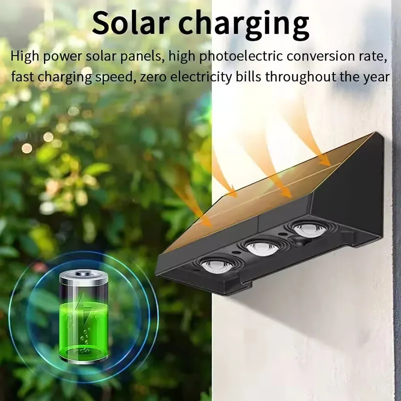 Solar Wall Light Outdoor – Waterproof LED Fence Lamp for Garden, Patio & House Sign - Image 3