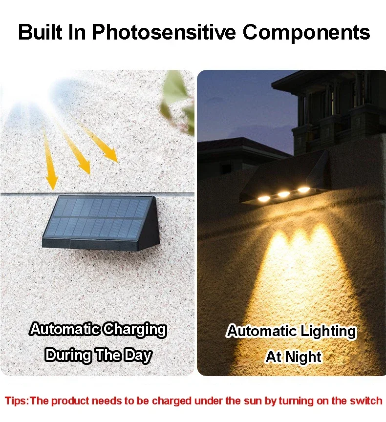 Solar Wall Light Outdoor – Waterproof LED Fence Lamp for Garden, Patio & House Sign - Image 8