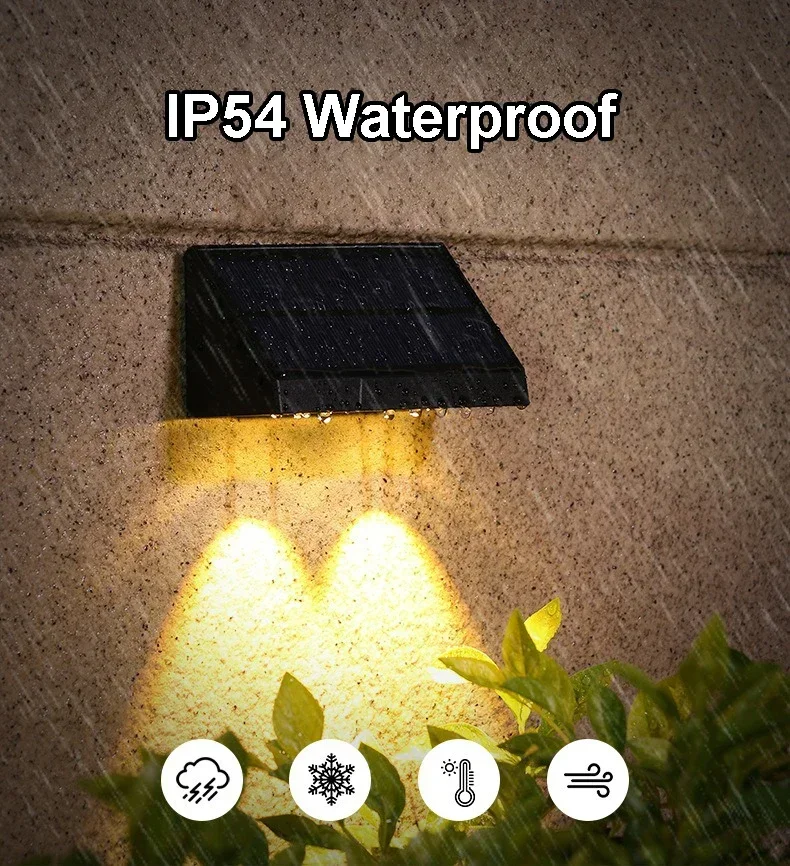Solar Wall Light Outdoor – Waterproof LED Fence Lamp for Garden, Patio & House Sign - Image 9