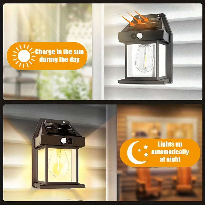 Solar Wall Lights Outdoor – Motion Sensor Dusk to Dawn LED for Yard, Door, Garden - Image 3
