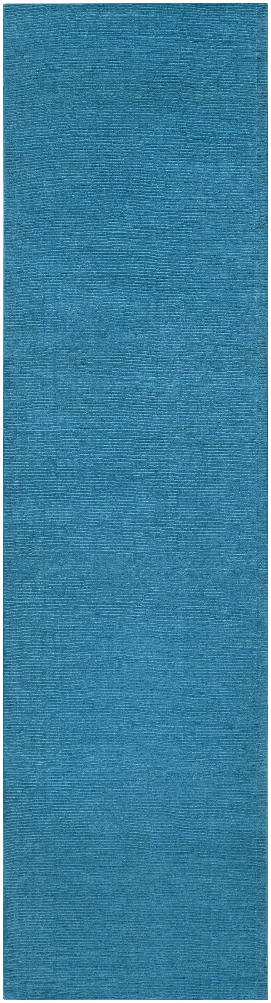 Solid Aqua Wool Carpet - Clearance - Image 12