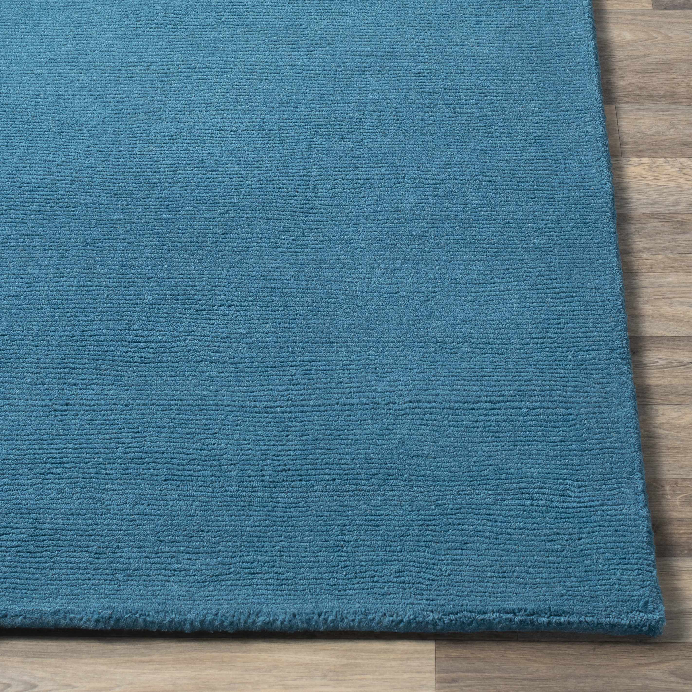 Solid Aqua Wool Carpet - Clearance - Image 13