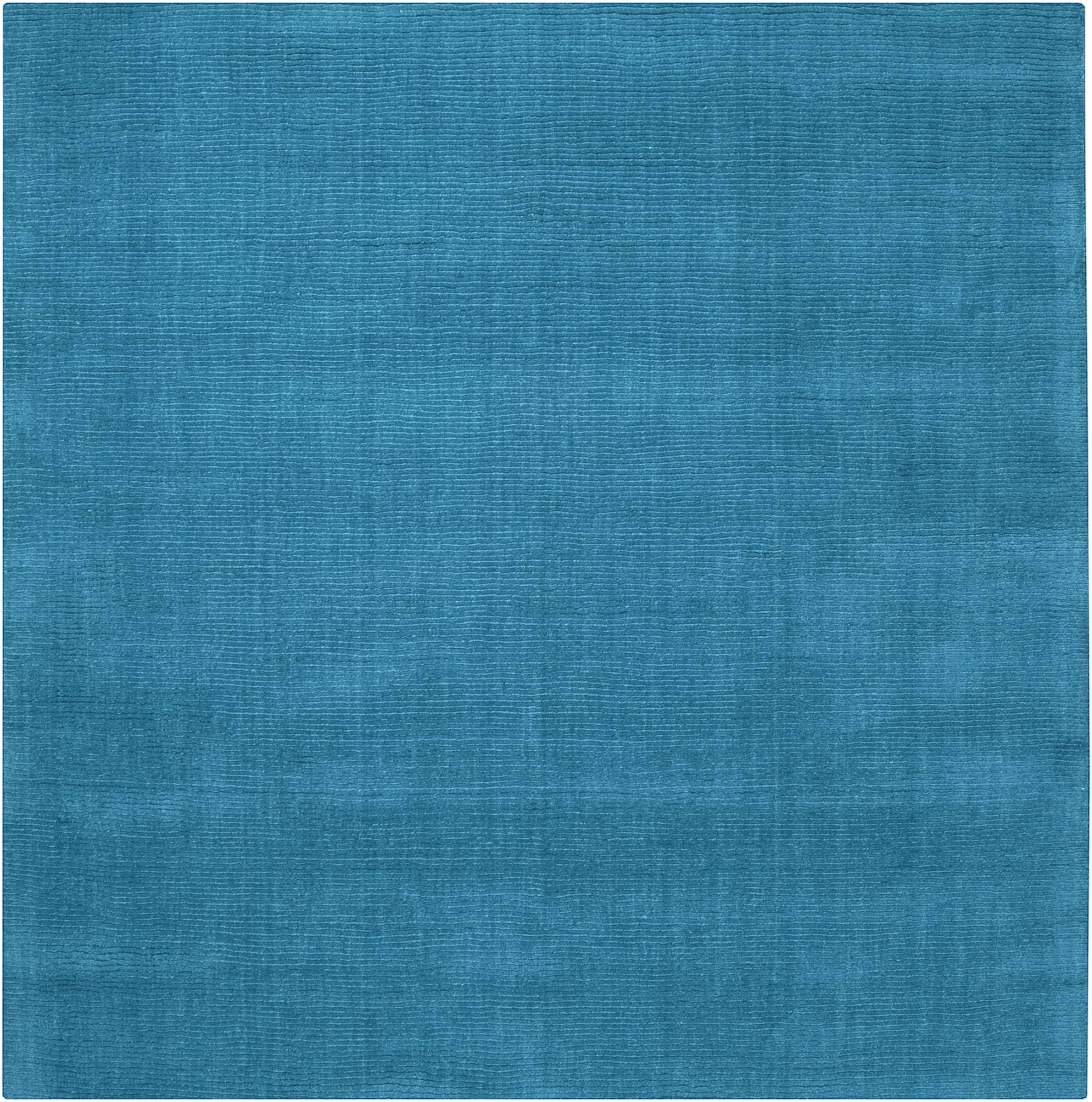 Solid Aqua Wool Carpet - Clearance - Image 5
