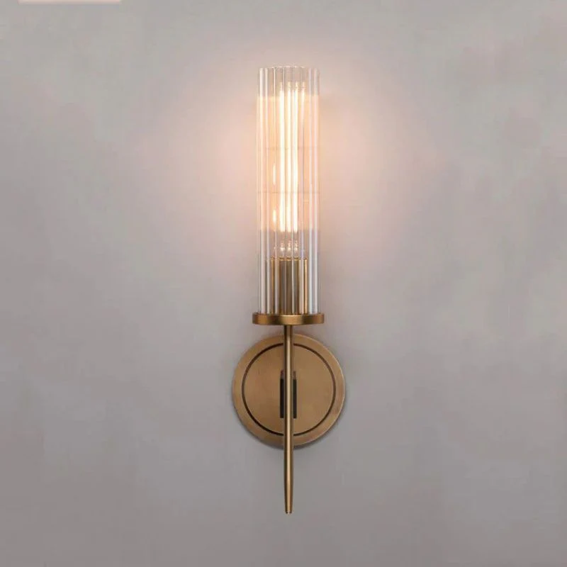 Solid Brass Wall Sconce with Glass Shade E26 15.7" Lamp - Image 3